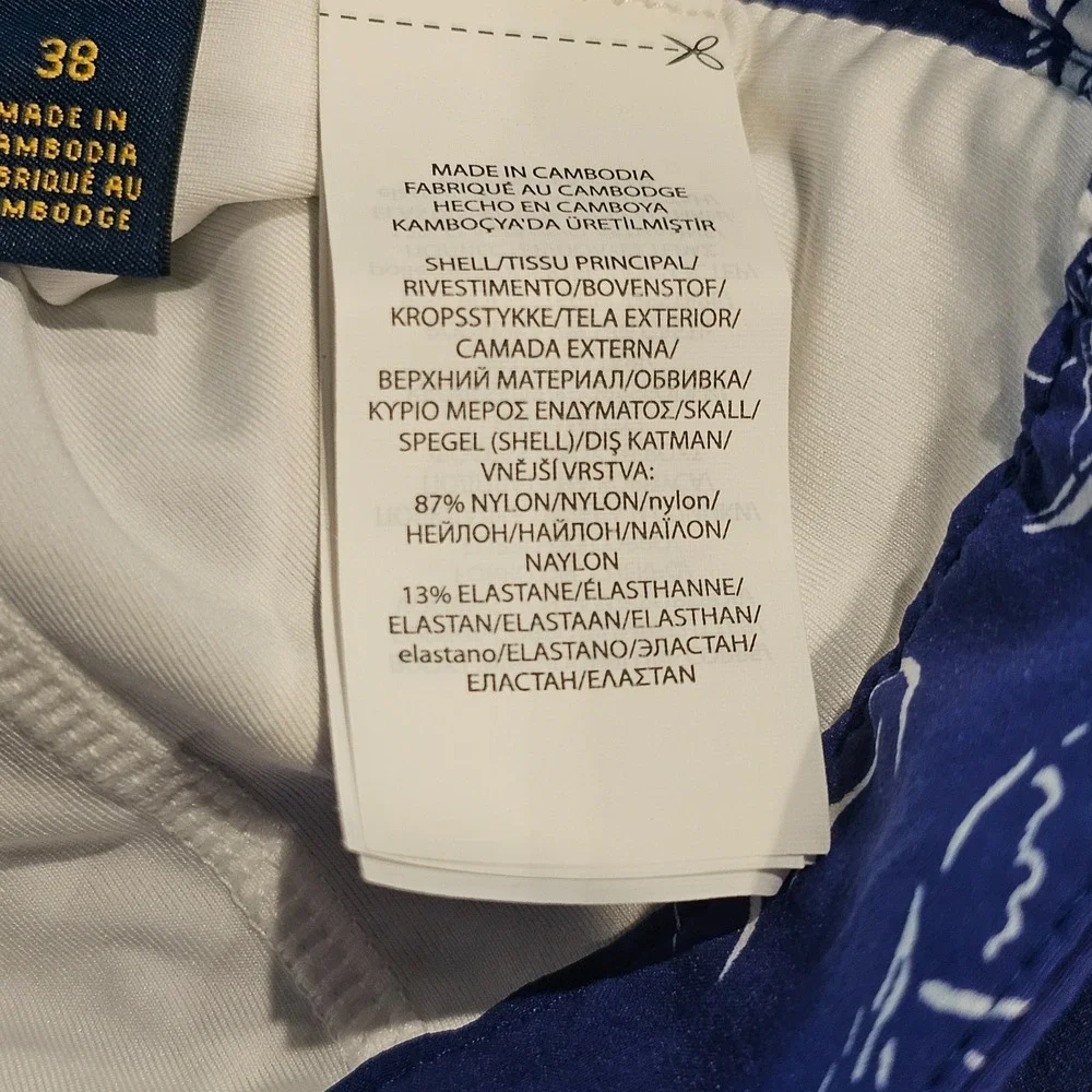Polo Golf Ralph Lauren Men's Performance Hybrid Golf Swim Shorts Outdoor Sz 38